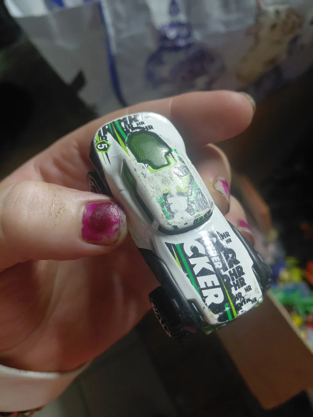 Hot Wheels Hyper Rocker, specifically the white version from the 2020 Baja Blaze